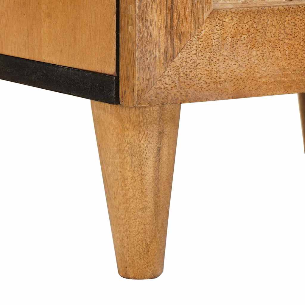 Éjjeli asztal 2 pcs Világosbarna 40 x 33 x 46 cm tömör mangófa