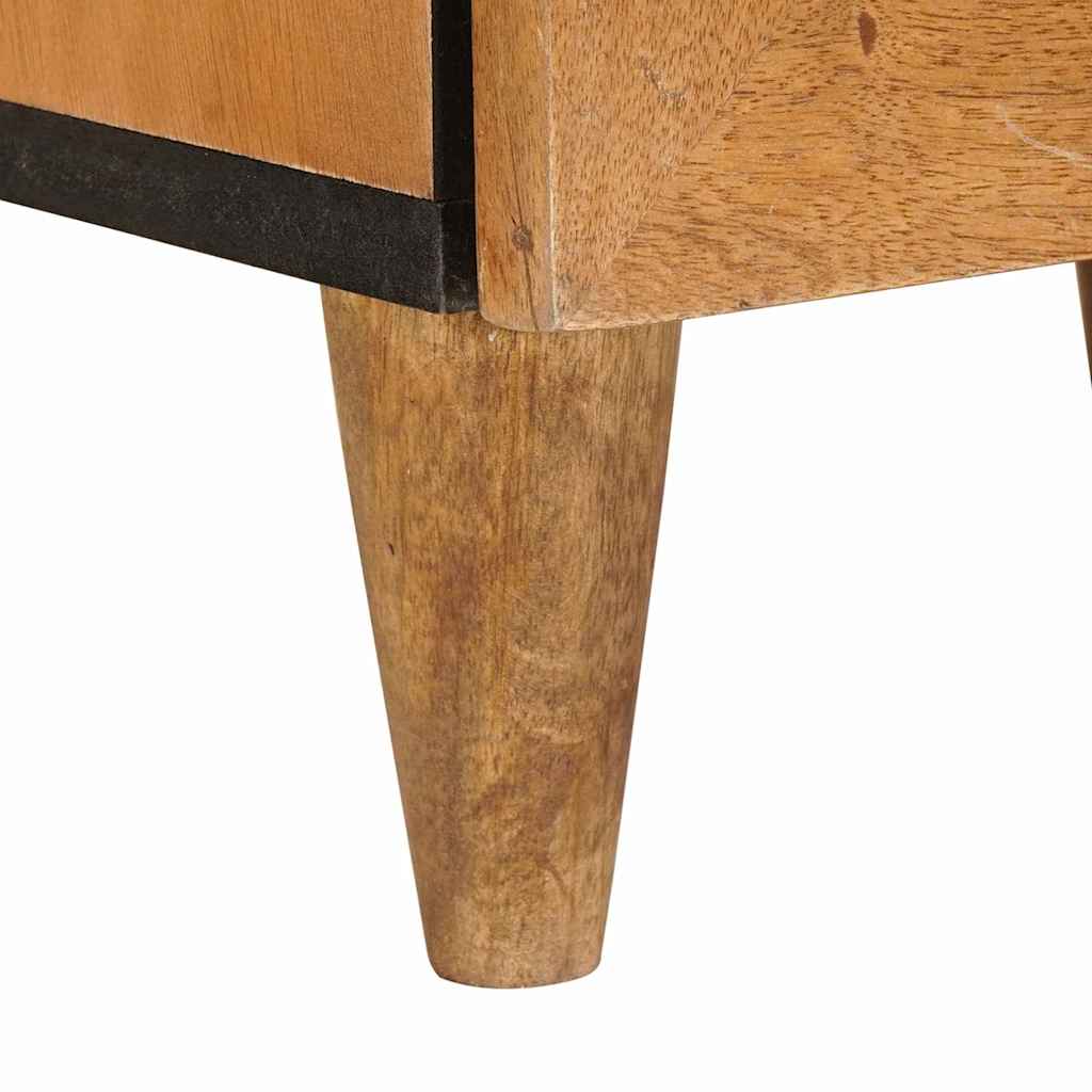 Éjjeli asztal 2 pcs Világosbarna 40 x 33 x 46 cm tömör mangófa