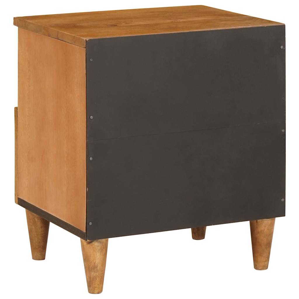 Éjjeli asztal 2 pcs Világosbarna 40 x 33 x 46 cm tömör mangófa