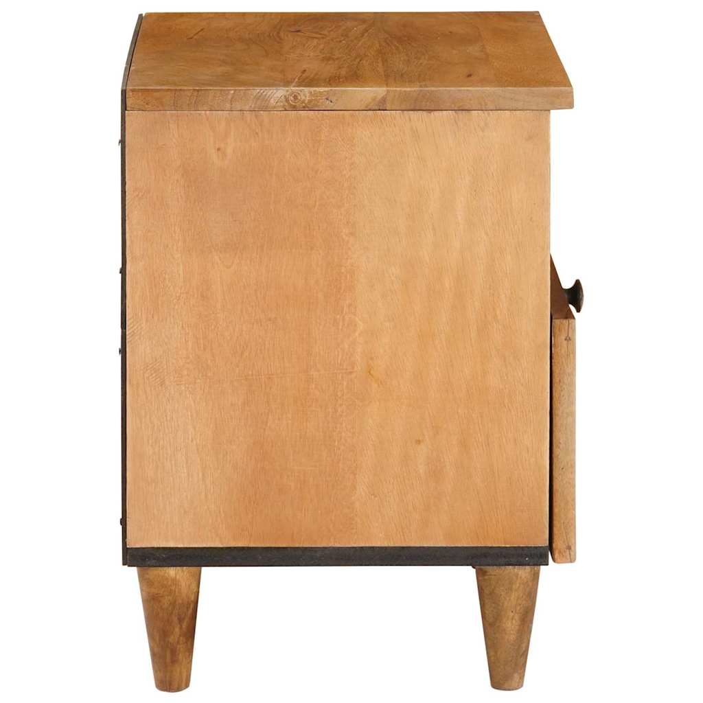 Éjjeli asztal 2 pcs Világosbarna 40 x 33 x 46 cm tömör mangófa
