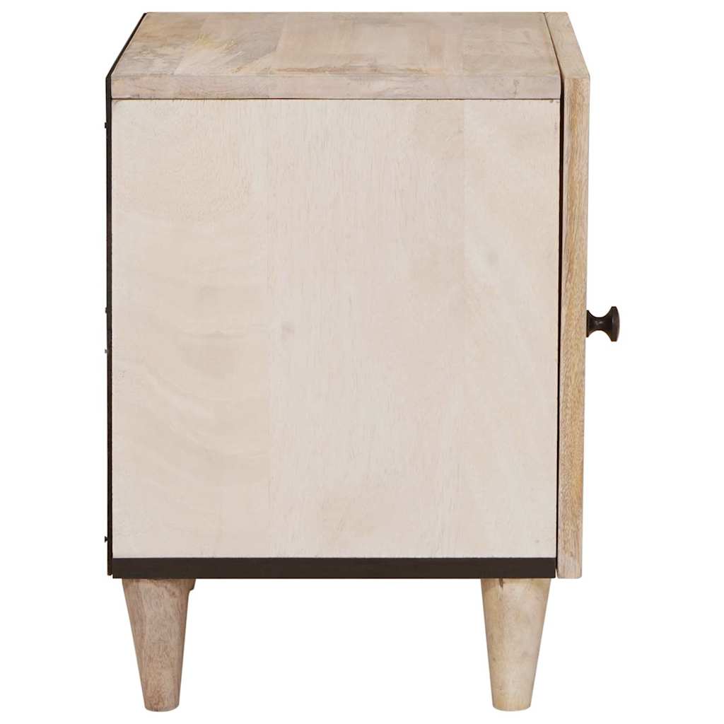 Éjjeli asztal Bézs 40 x 33 x 46 cm tömör mangófa