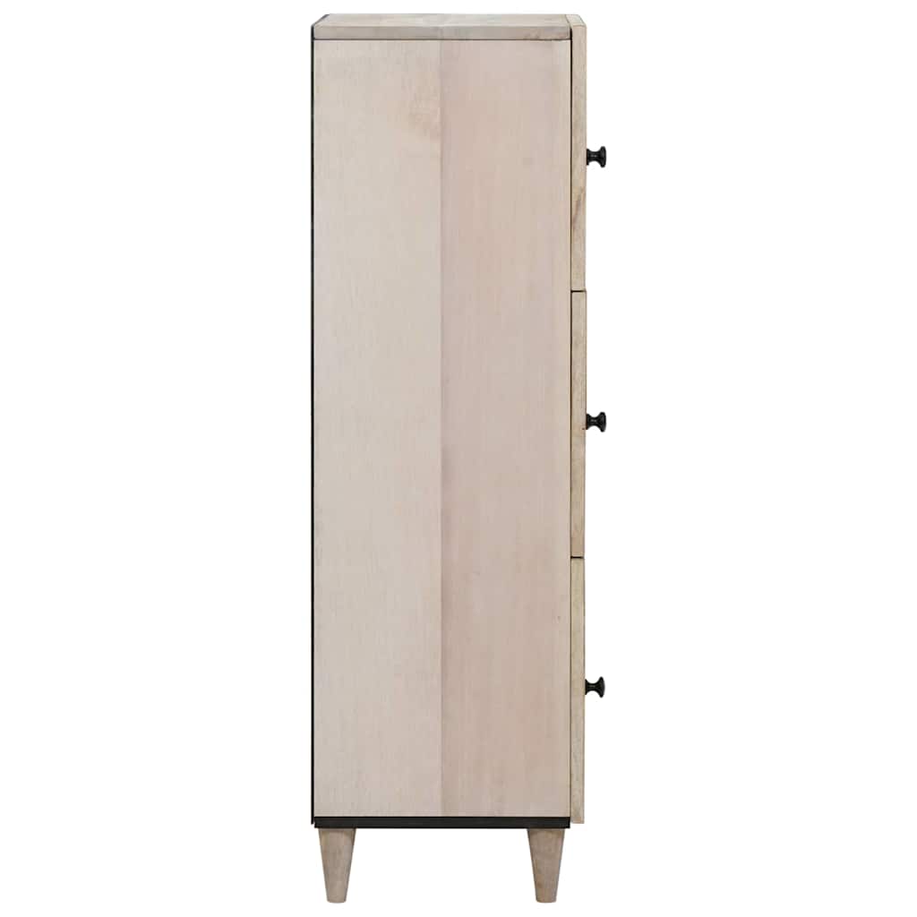 Magasfiú polcokkal ajtóval Fehér 40 x 33 x 110 cm tömör mangófa