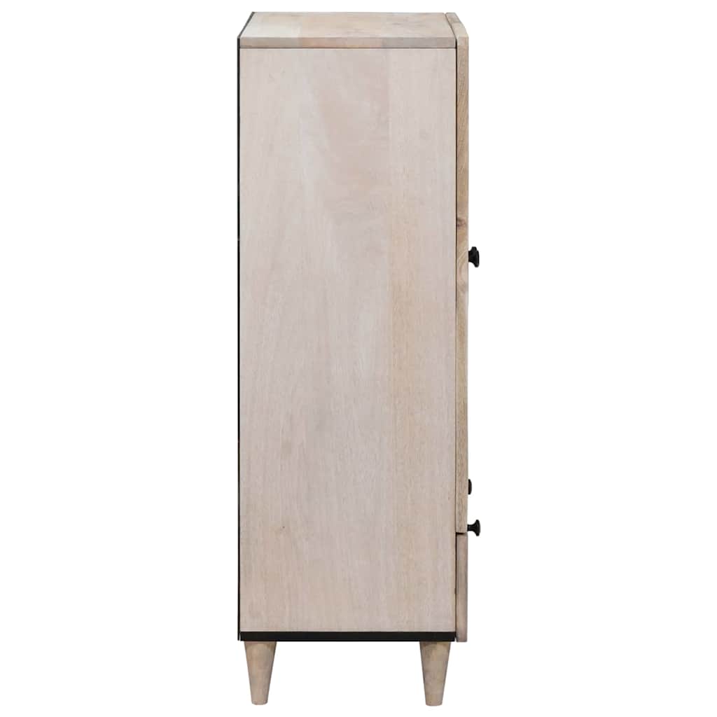 Magasfiú fiókkal polcokkal Fehér 60 x 33 x 100 cm tömör mangófa