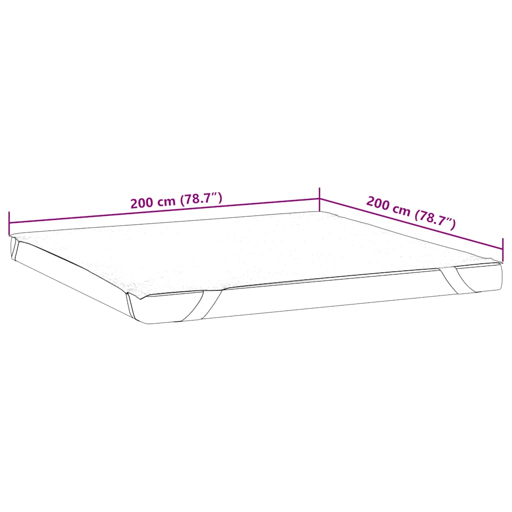 fehér matracvédő 200 x 200 cm vízálló