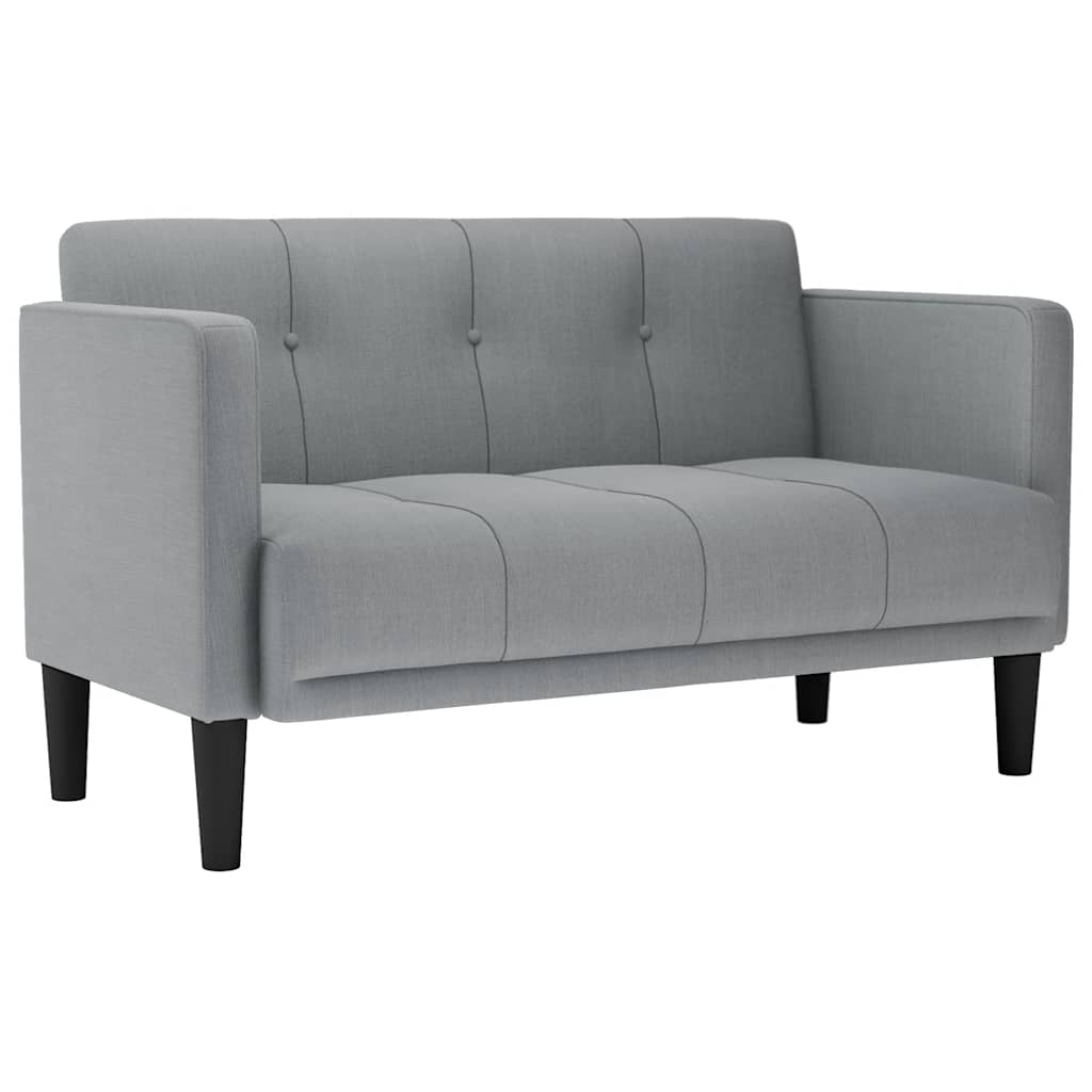 világosszürke szövet loveseat kanapé 111 cm