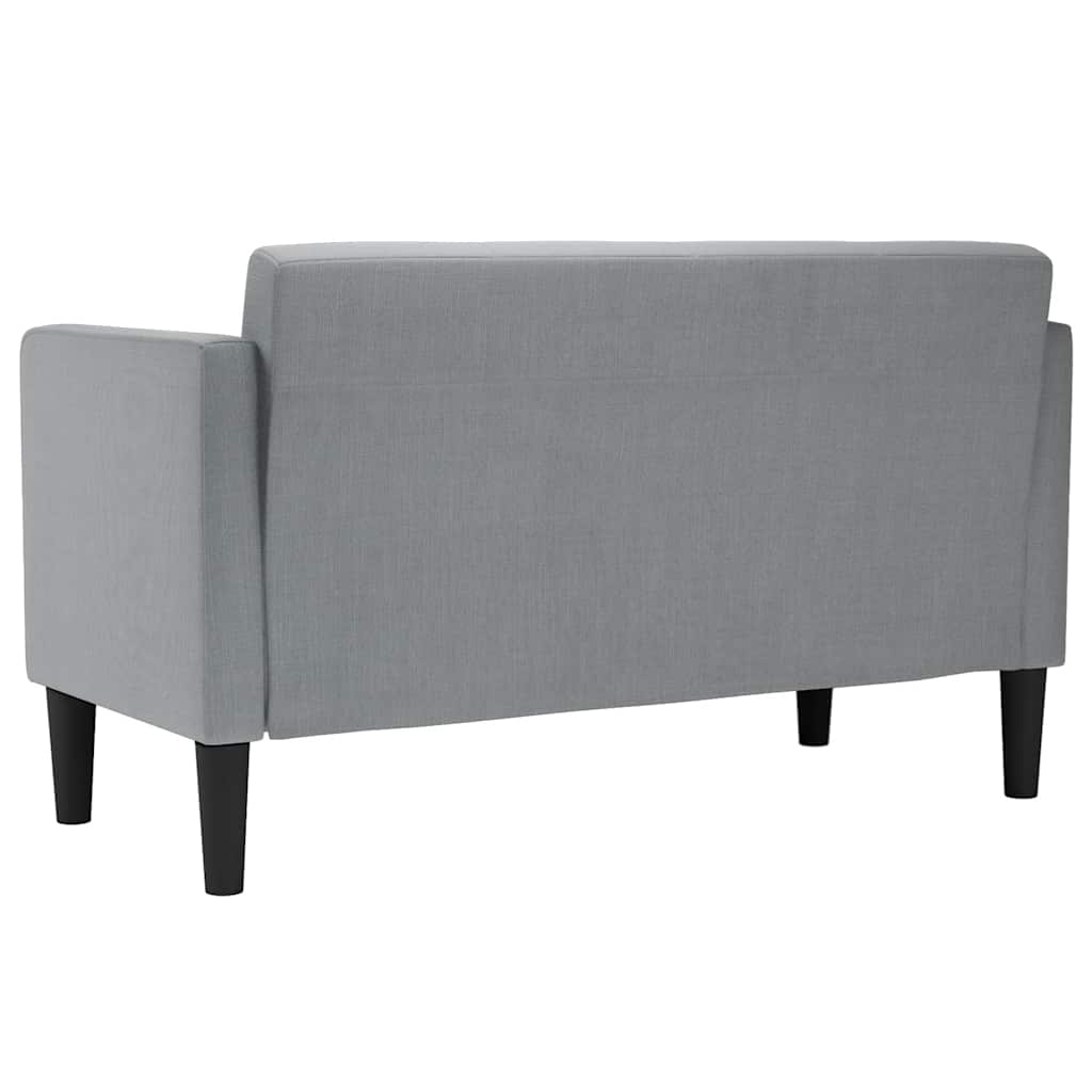 világosszürke szövet loveseat kanapé 111 cm