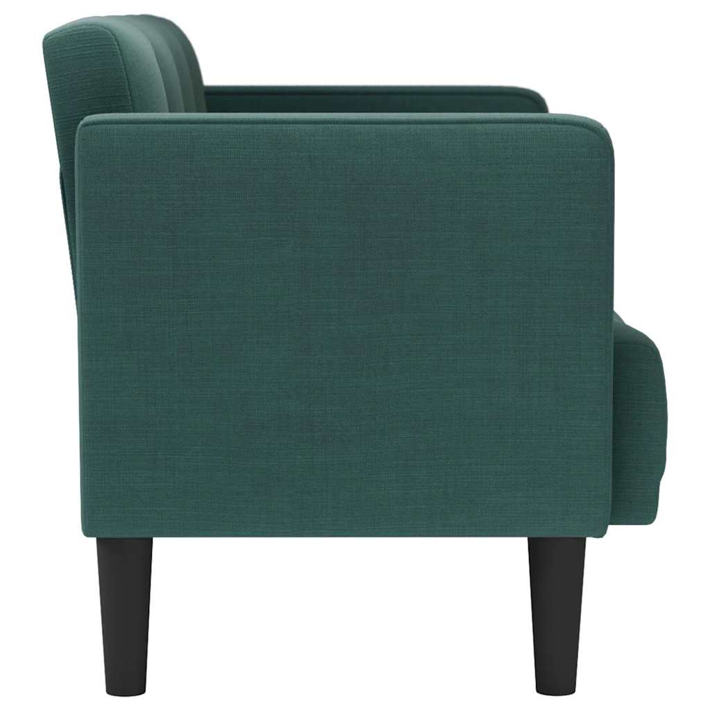 sötétzöld szövet loveseat kanapé 111 cm