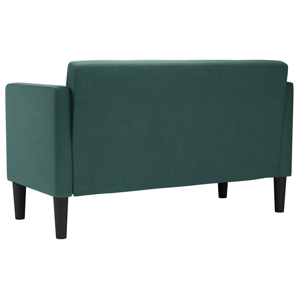 sötétzöld szövet loveseat kanapé 111 cm