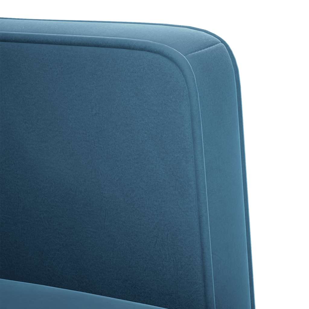 kék bársony loveseat kanapé 111 cm