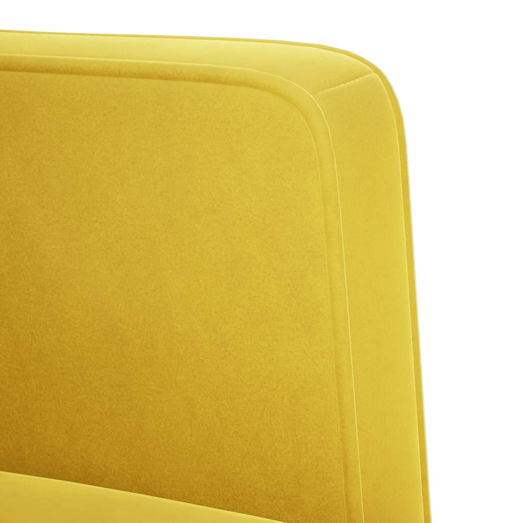 sárga bársony loveseat kanapé 111 cm