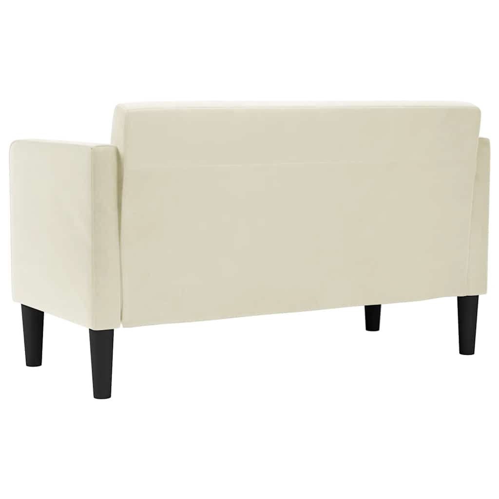 krém bársony loveseat kanapé 111 cm