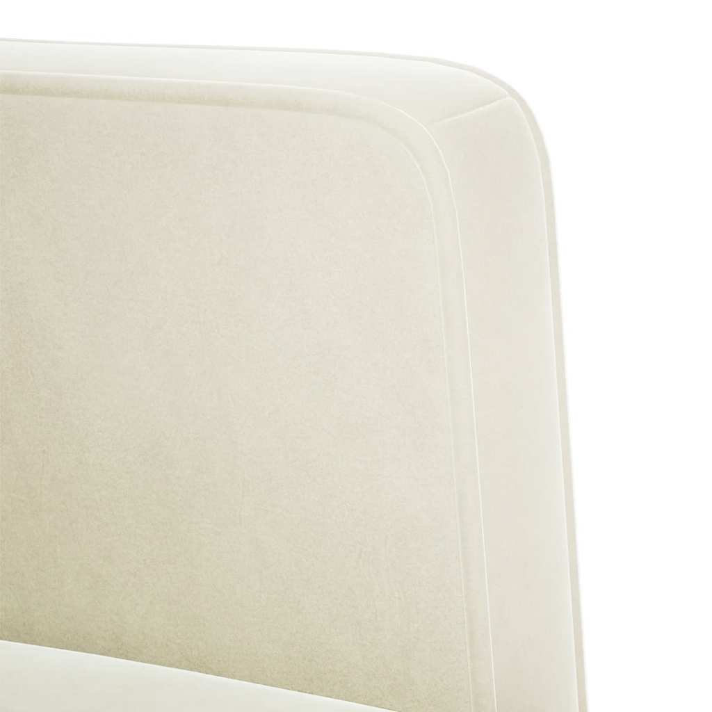 krém bársony loveseat kanapé 111 cm