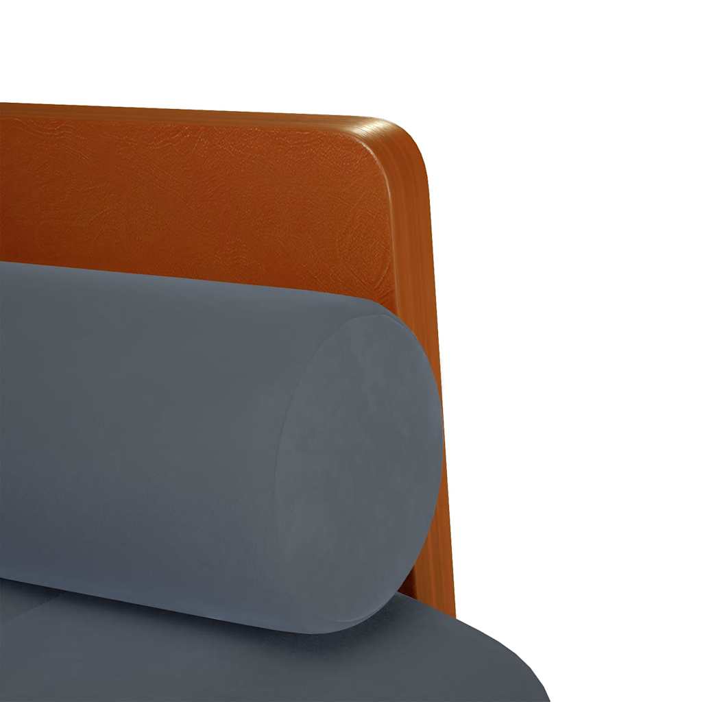 sötétszürke bársony loveseat kanapé párnákkal 110 cm