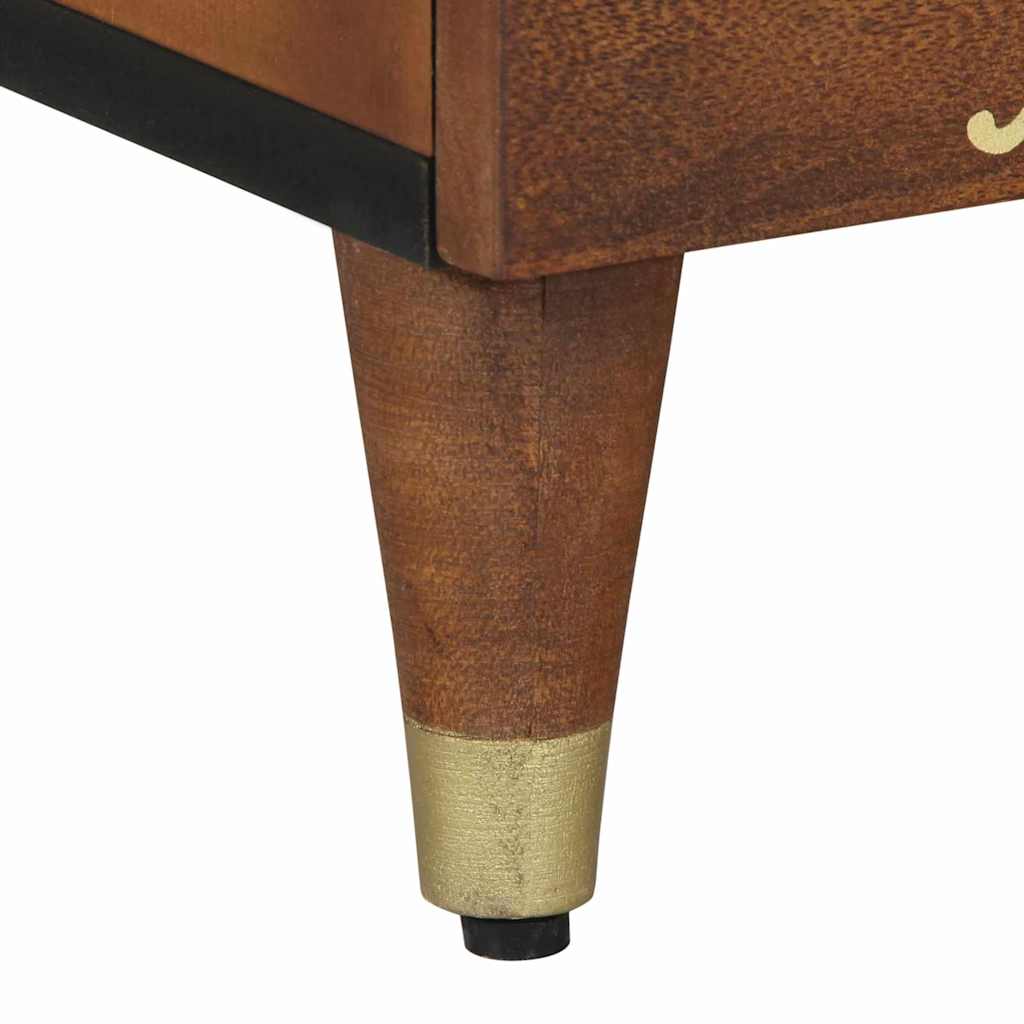 Éjjeliszekrény 2 pcs mézbarna 40 x 33 x 46 cm tömör mangófa