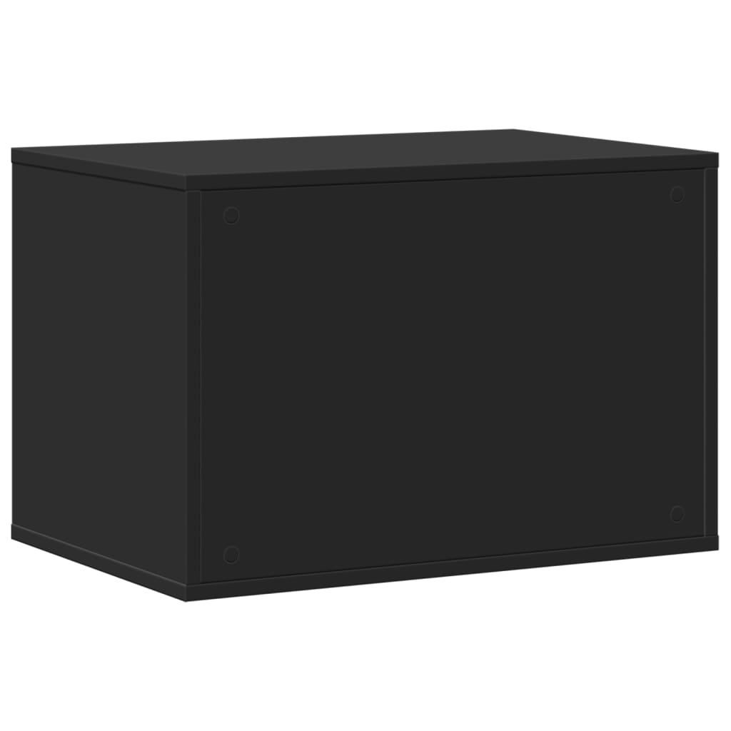 fekete szerelt fa macskaalomdoboz 60 x 40 x 40 cm