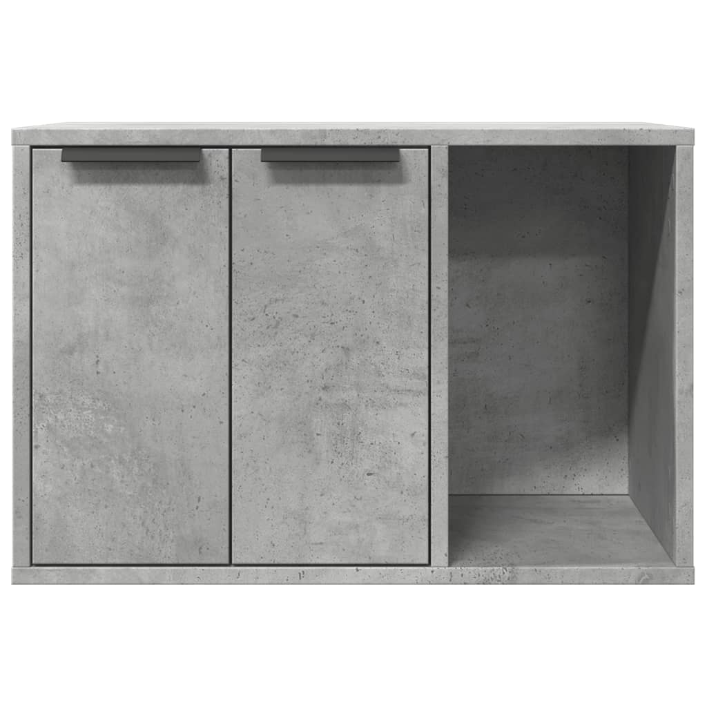 betonszürke szerelt fa macskaalomdoboz 60 x 40 x 40 cm