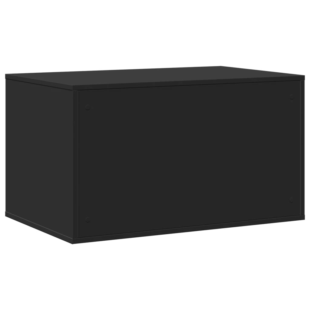 fekete szerelt fa macskaalomdoboz 80 x 50 x 45 cm