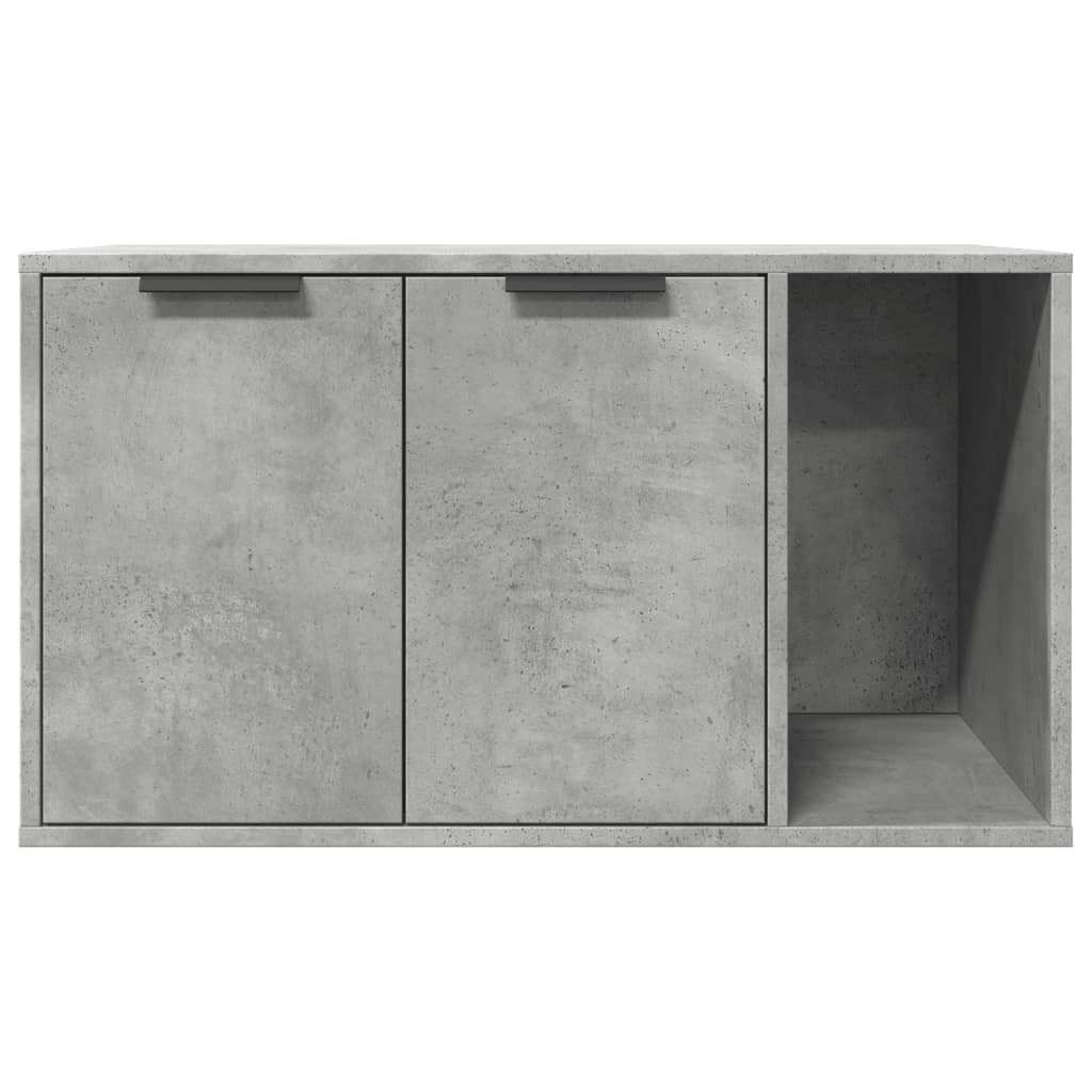 betonszürke szerelt fa macskaalomdoboz 80 x 50 x 45 cm