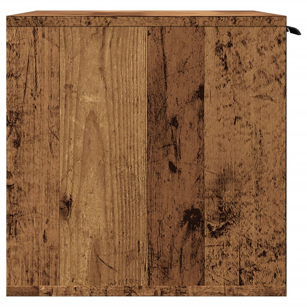 antik fa színű szerelt fa macskaalomdoboz 80 x 50 x 45 cm