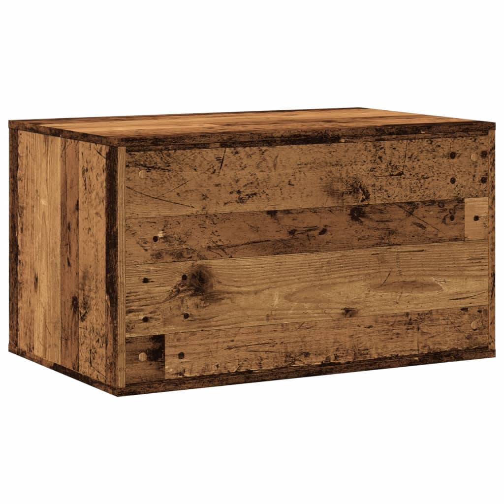 antik fa színű szerelt fa macskaalomdoboz 80 x 50 x 45 cm