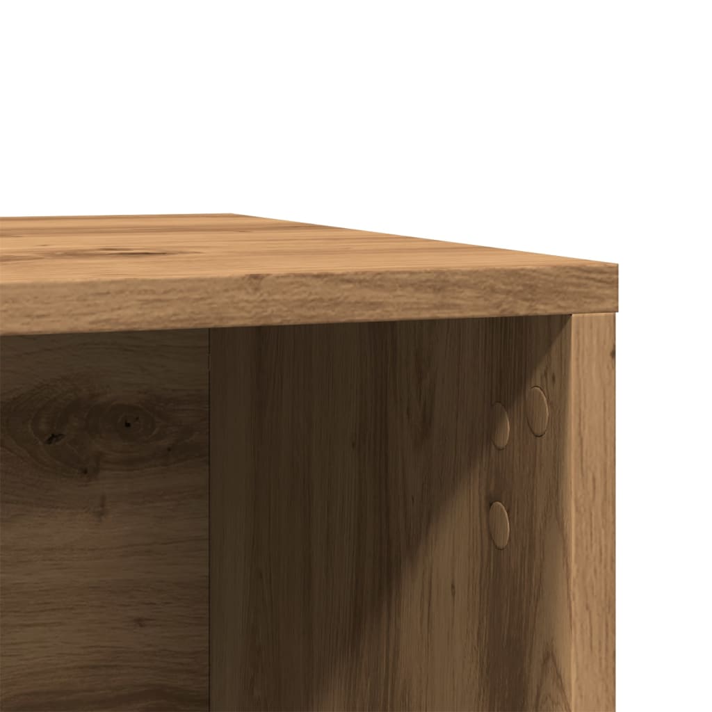 kézműves tölgy színű szerelt fa macskaalomdoboz 80 x 50 x 45 cm