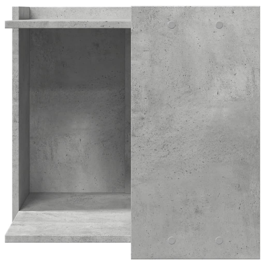 betonszürke szerelt fa macskaalomdoboz 53 x 53 x 51 cm