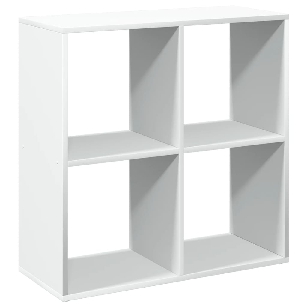 fehér szobaparaván, könyvespolc, 69,5 x 29 x 69,5 cm, rétegelt fából