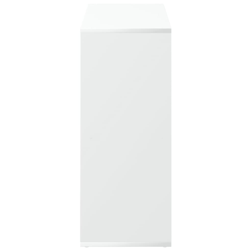 fehér szobaparaván, könyvespolc, 69,5 x 29 x 69,5 cm, rétegelt fából