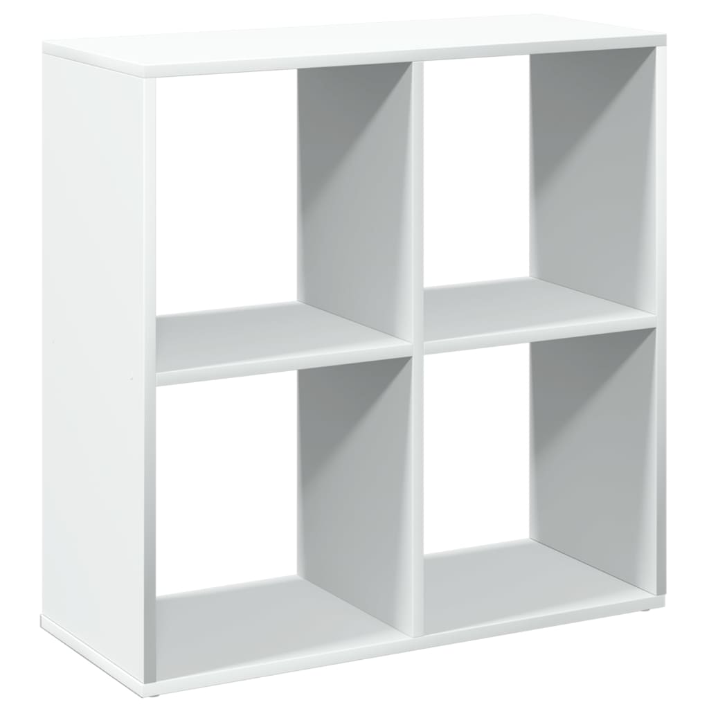 fehér szobaparaván, könyvespolc, 69,5 x 29 x 69,5 cm, rétegelt fából