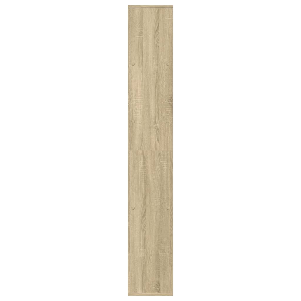 sonoma tölgy szerelt fa elválasztó könyvespolc 67x25x161,5 cm