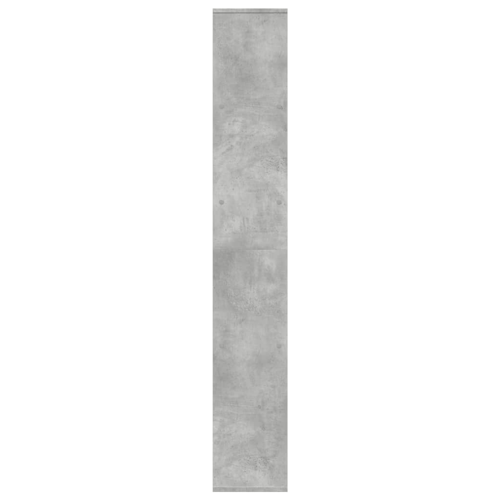 betonszürke szerelt fa elválasztó könyvespolc 67x25x161,5 cm