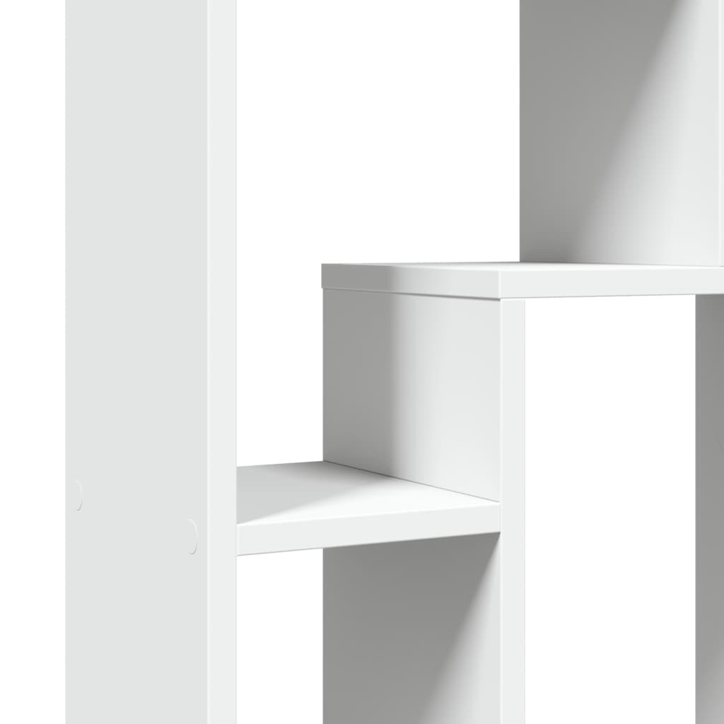 fehér, rétegelt fa könyvespolc 63 x 20 x 90 cm