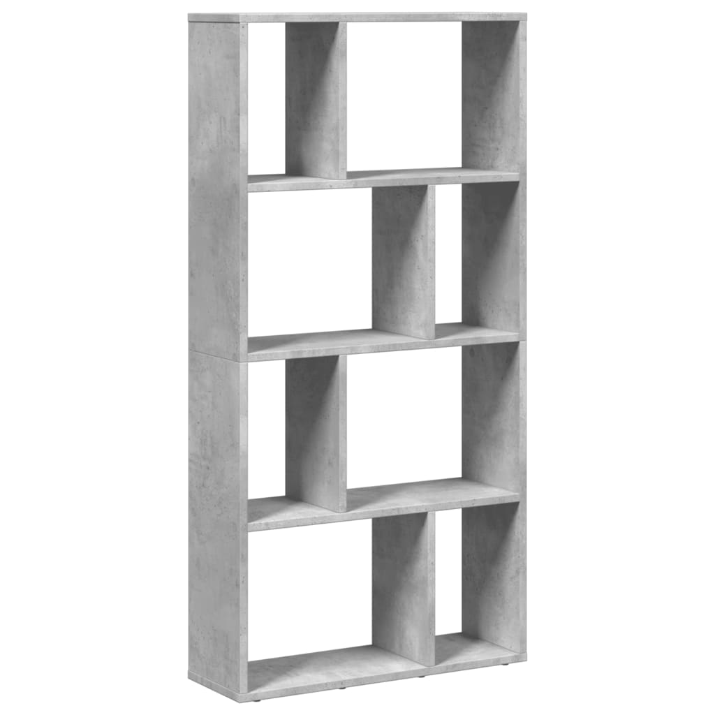 betonszürke szerelt fa könyvespolc 60 x 20 x 120 cm