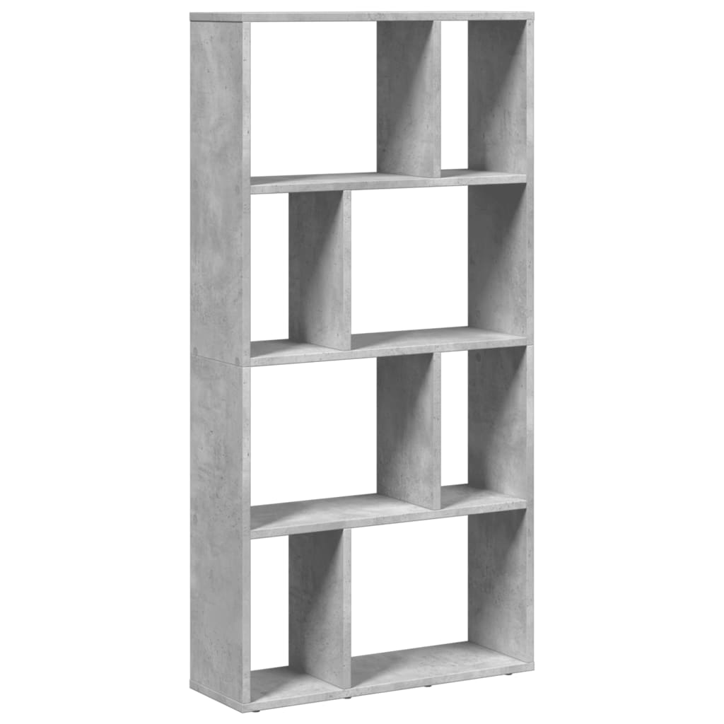 betonszürke szerelt fa könyvespolc 60 x 20 x 120 cm