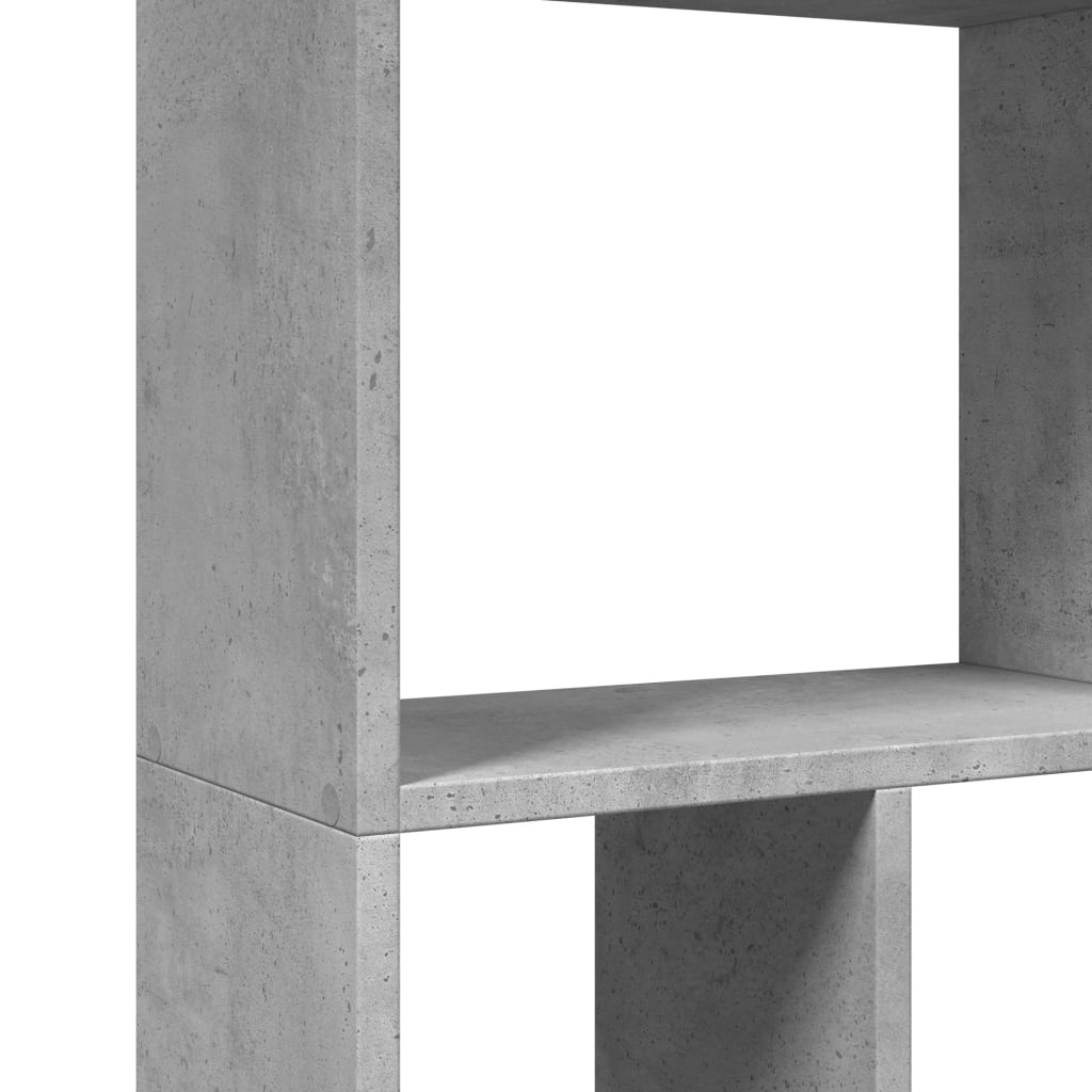 betonszürke szerelt fa könyvespolc 60 x 20 x 120 cm