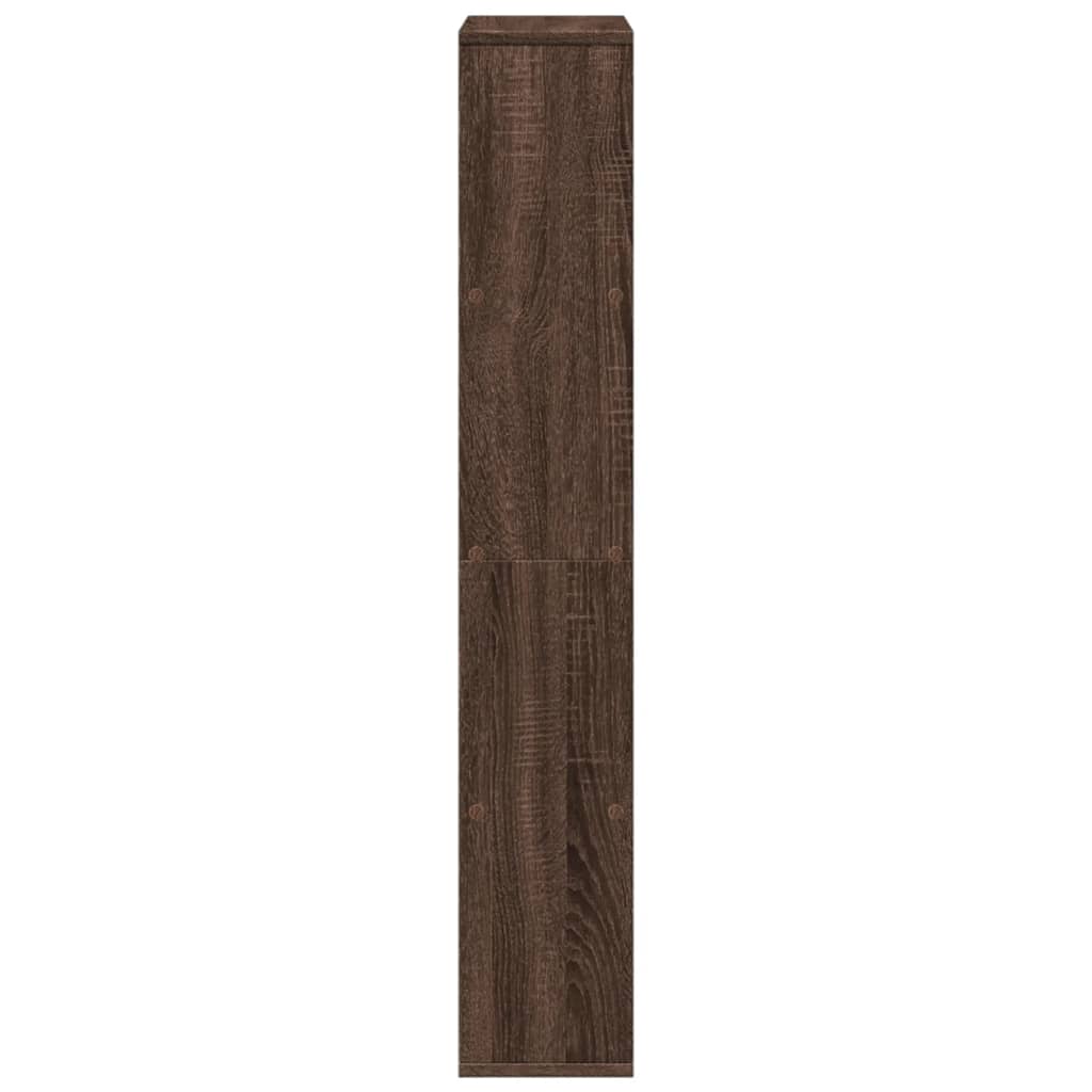 barna tölgy színű szerelt fa könyvespolc 60 x 20 x 120 cm