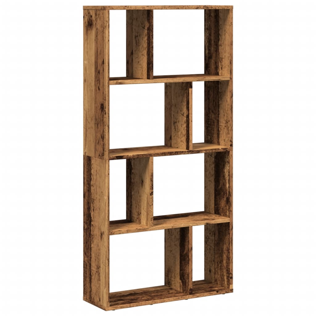 antik fa színű szerelt fa könyvespolc 60 x 20 x 120 cm