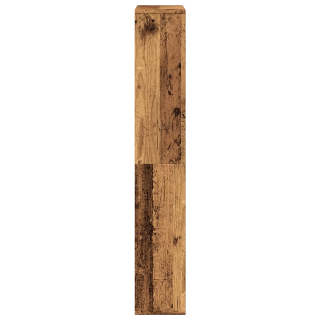 antik fa színű szerelt fa könyvespolc 60 x 20 x 120 cm