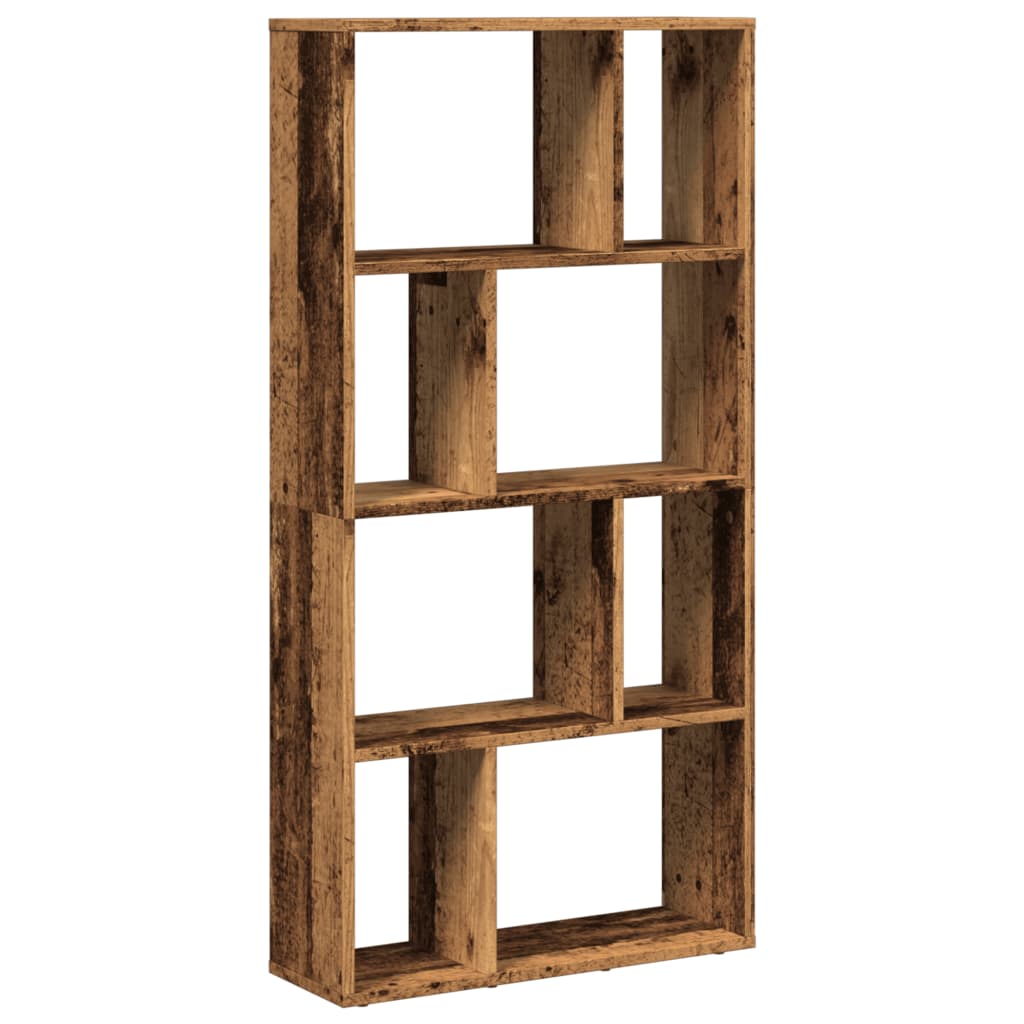 antik fa színű szerelt fa könyvespolc 60 x 20 x 120 cm