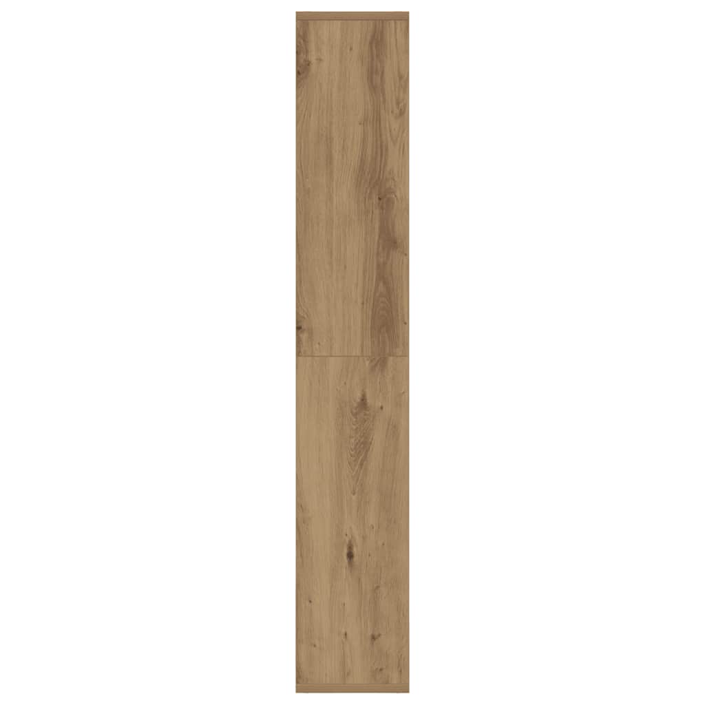 kézműves tölgy színű szerelt fa könyvespolc 60 x 20 x 120 cm