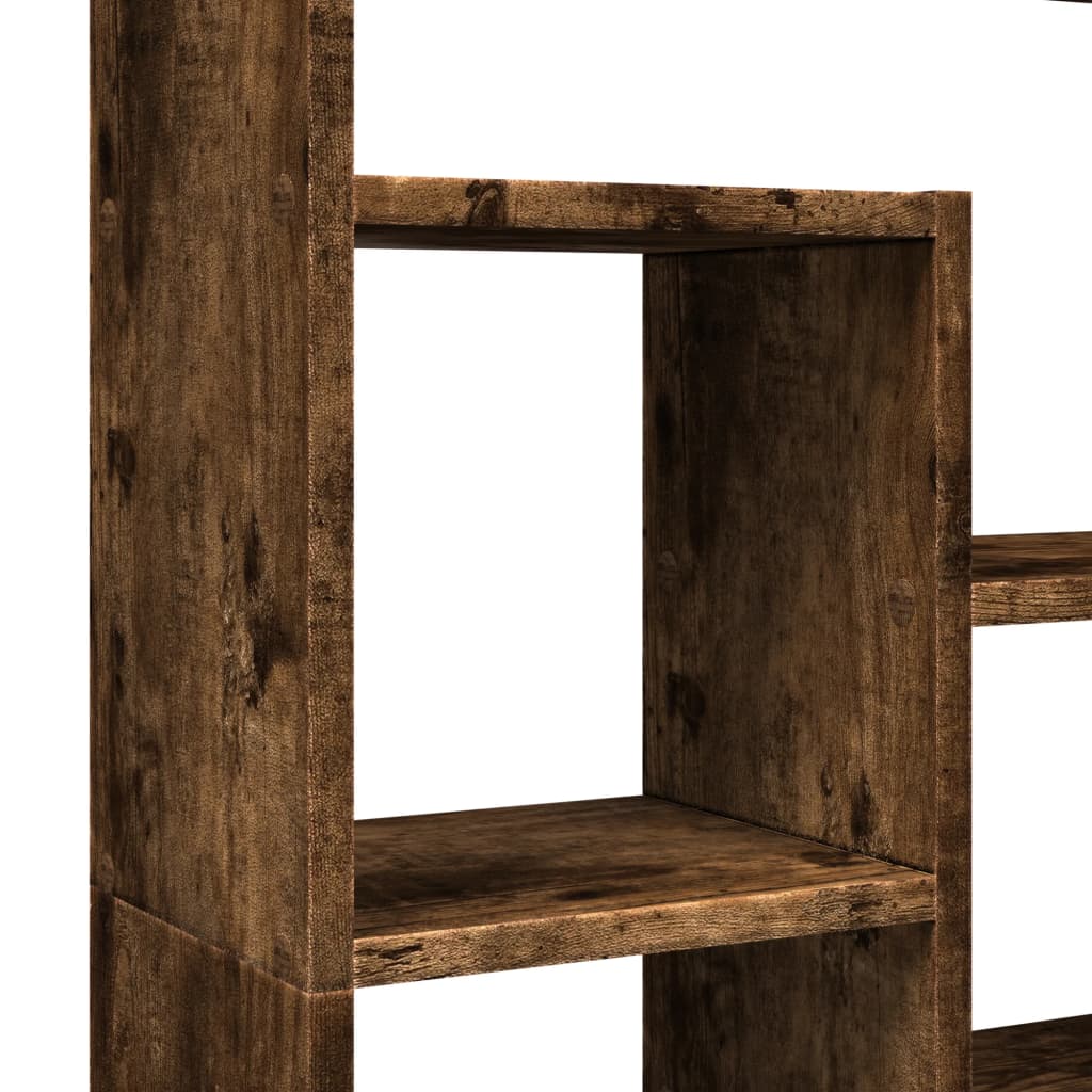 füstös tölgy színű szerelt fa könyvespolc 72 x 20 x 120 cm