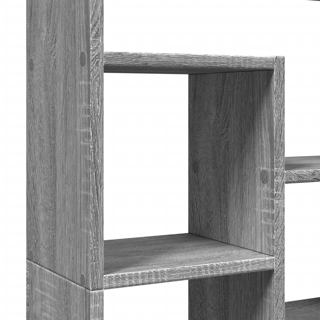 szürke sonoma színű szerelt fa könyvespolc 72 x 20 x 120 cm