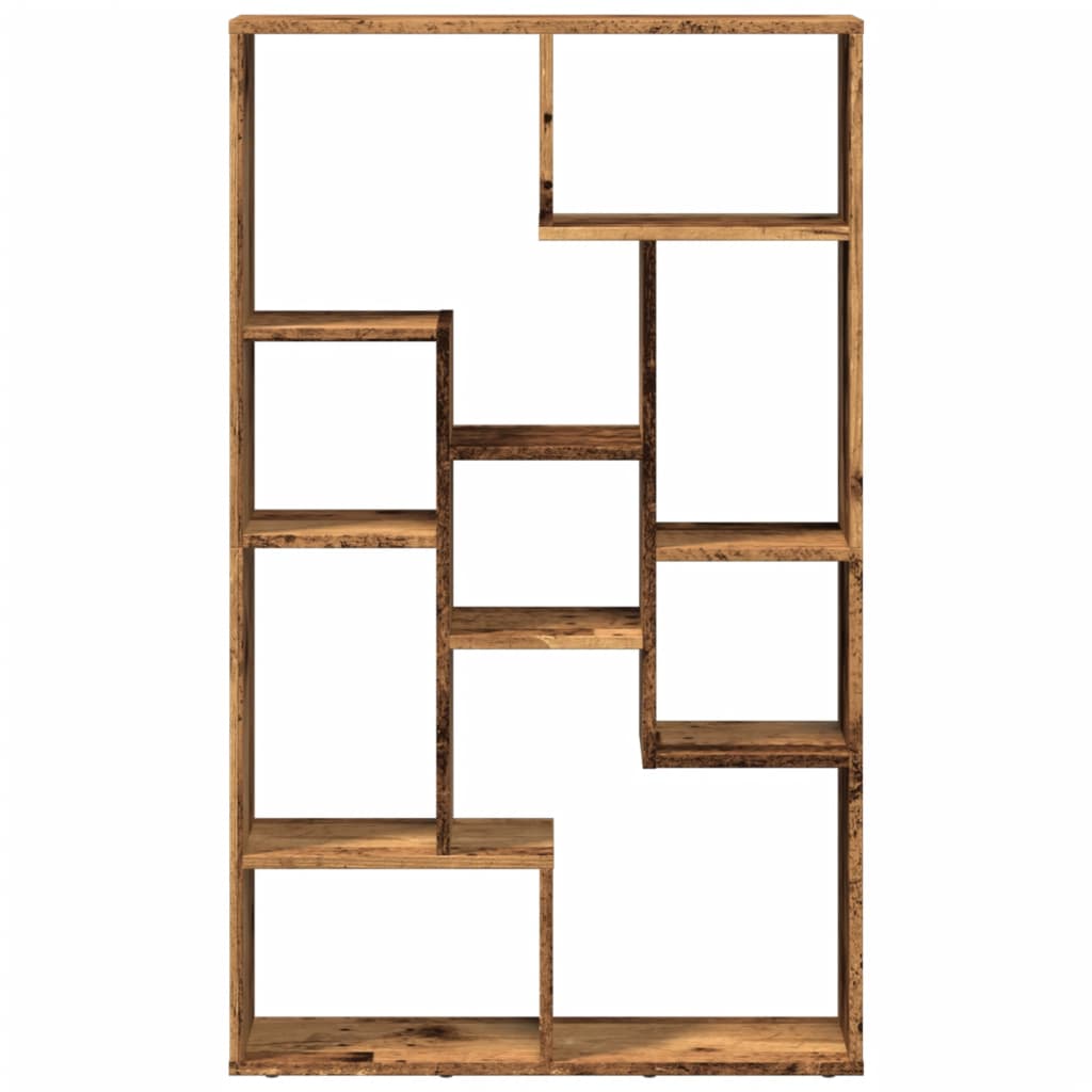 antik fa színű szerelt fa könyvszekrény 72 x 20 x 120 cm