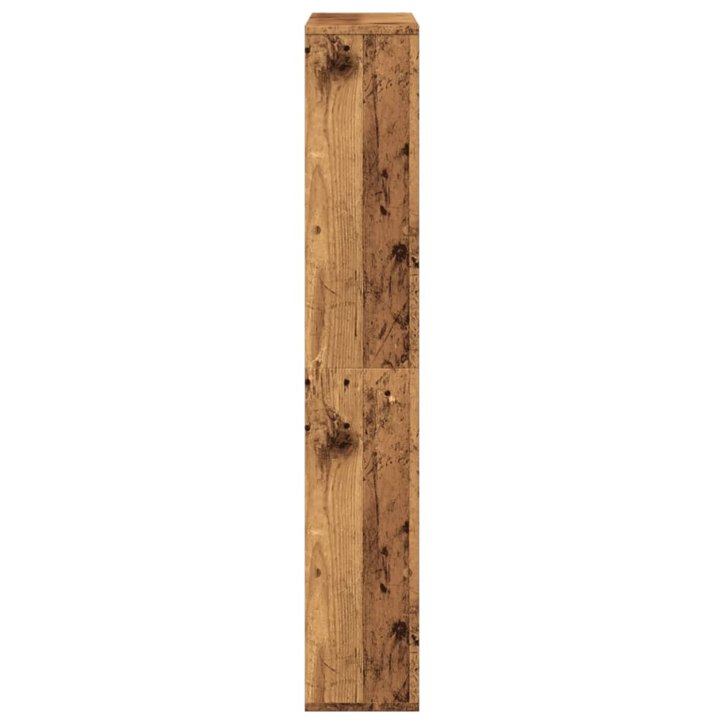 antik fa színű szerelt fa könyvszekrény 72 x 20 x 120 cm
