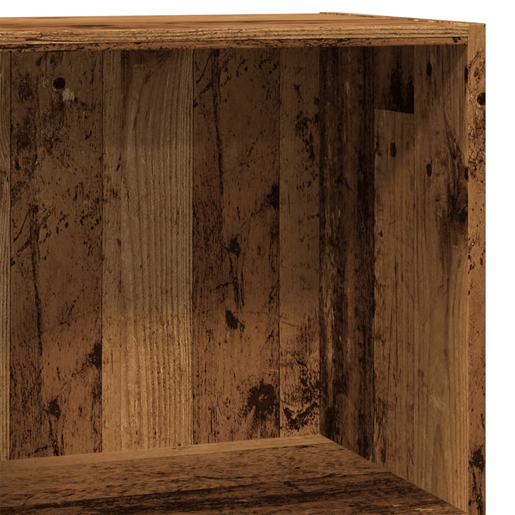 antik fa színű szerelt fa könyvespolc 40 x 24 x 76 cm