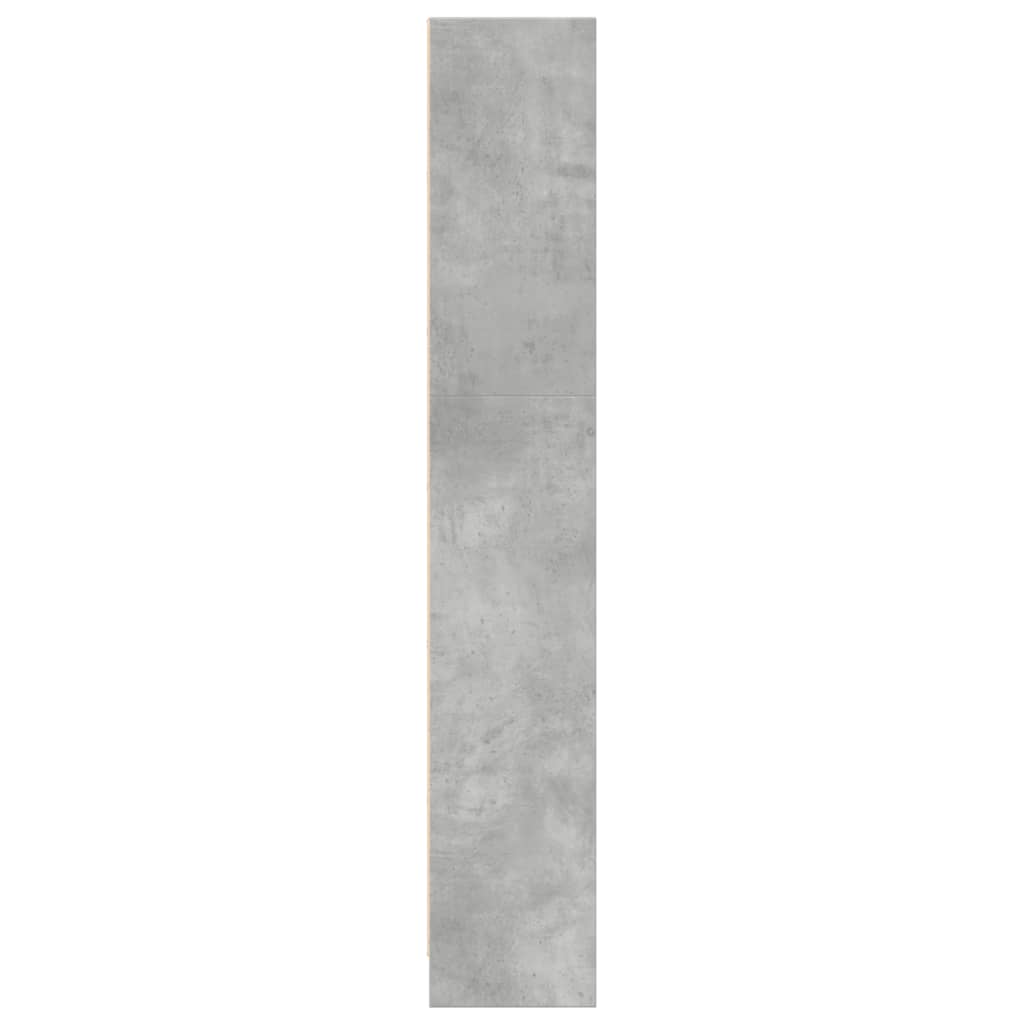 betonszürke szerelt fa könyvespolc 40 x 24 x 143 cm