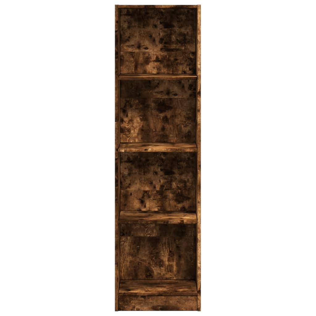 füstös tölgy színű szerelt fa könyvszekrény 40 x 24 x 143 cm