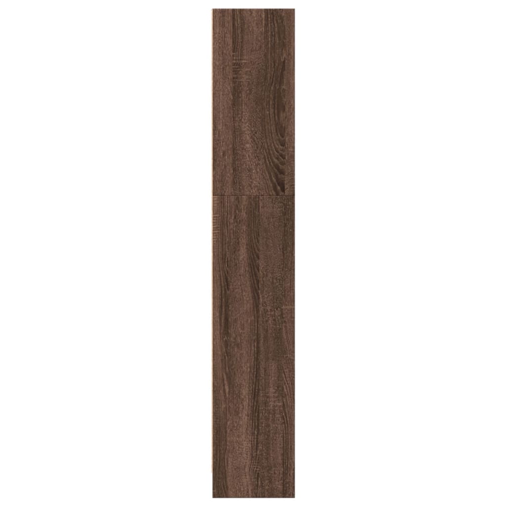barna tölgy színű szerelt fa könyvszekrény 40 x 24 x 143 cm