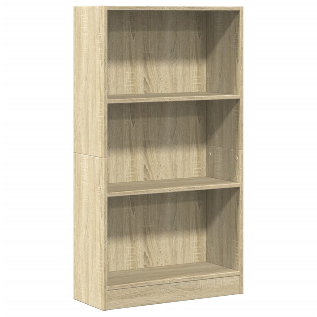 sonoma tölgy színű szerelt fa könyvespolc 60 x 24 x 109 cm