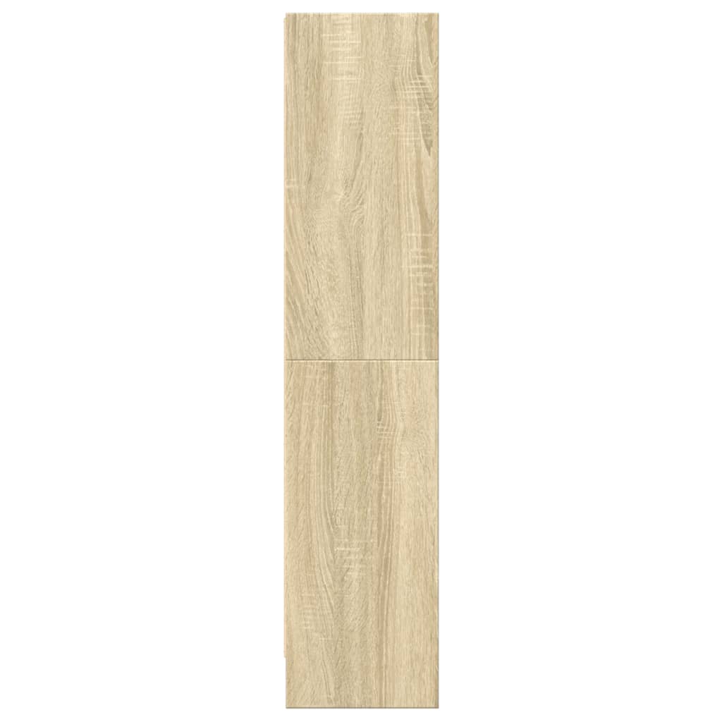 sonoma tölgy színű szerelt fa könyvespolc 60 x 24 x 109 cm